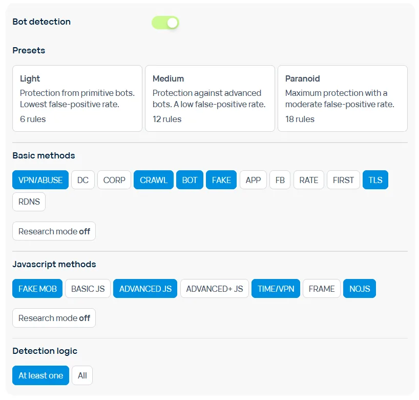 Binom Bot Filtering