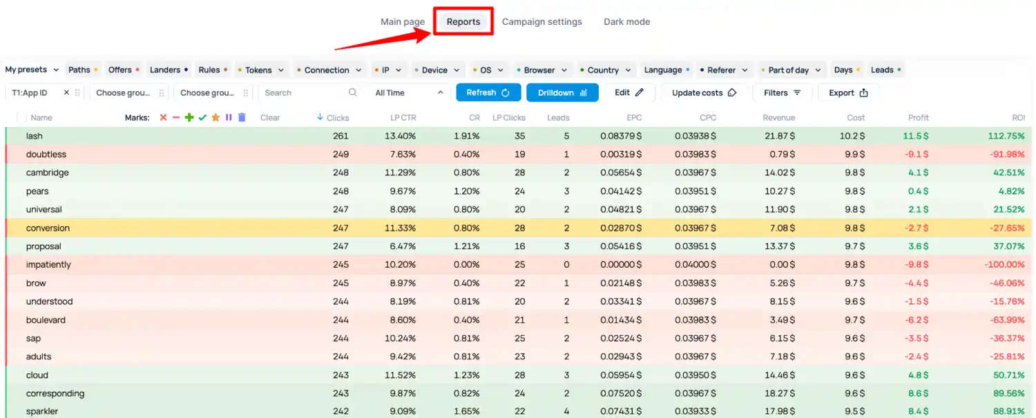 Binom Reporting Queries