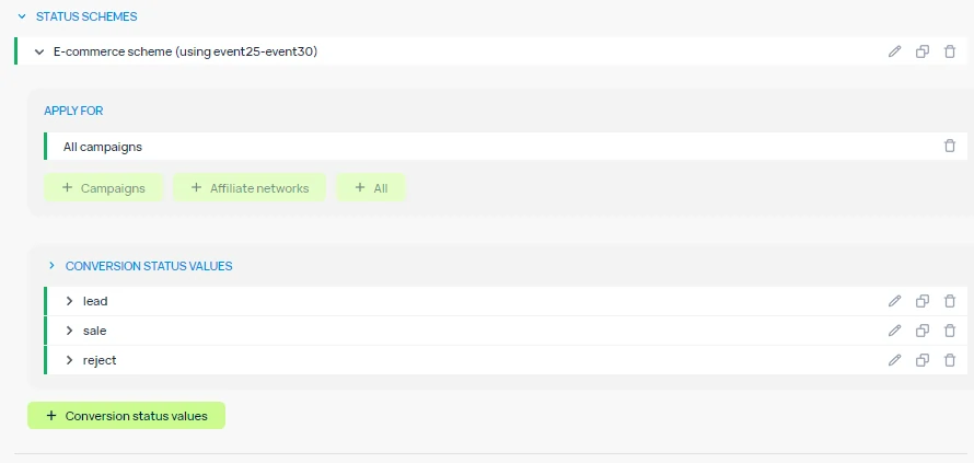 Binom Status Schemes