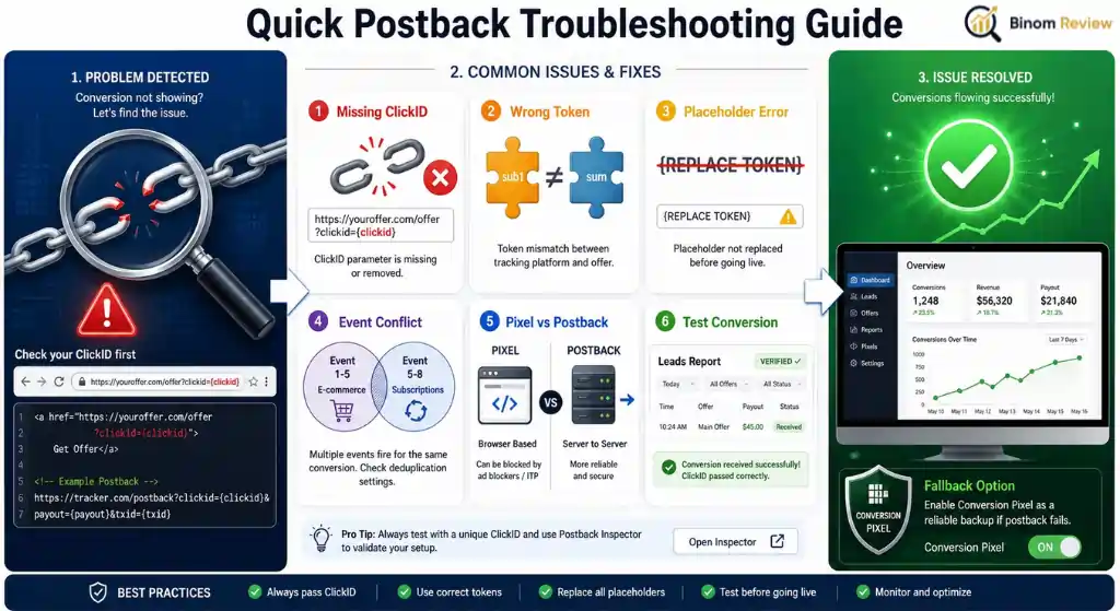 Quick Postback Troubleshooting Guide